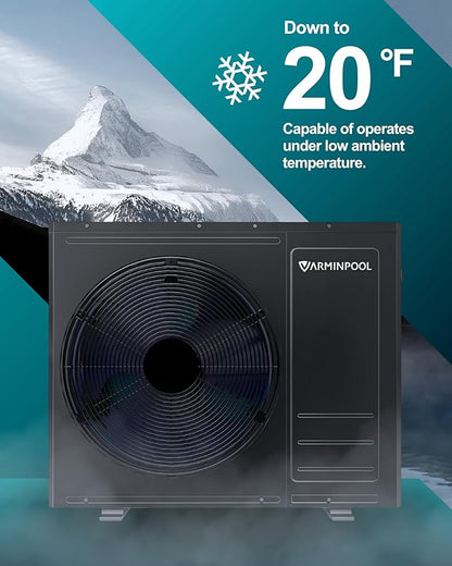 35100 BTU Pool Heat Pump, for 10000 Gallons In and Above Ground Pools, Electric Pool Heater with WiFi Control Via App, Heat&Cool Mode, Titanium Heat Exchanger, 240V
