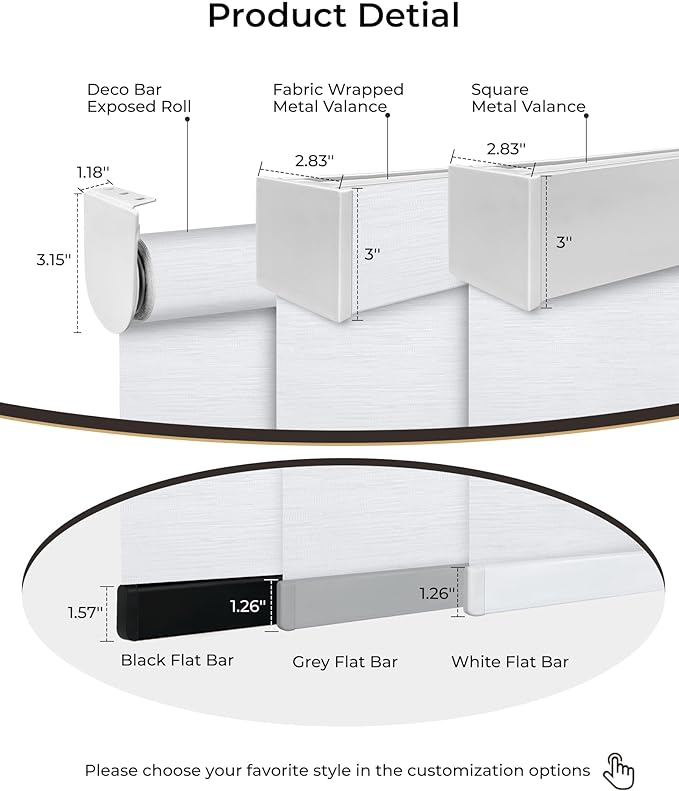 Motorized Roller Shade with Remote Control, 100% Blackout Electric 21-98” Width Blinds for Windows with Via Hub Alexa Google Home, Rechargeable Smart Automatic Customized Size（Texture-White）