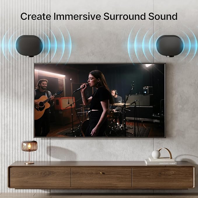Adjustable Speaker Wall Mount for Sonos Era 100 and Era 300, Flexible Angle Adjustment, Surround Sound Speaker Wall Bracket Compatible with Sonos Era Speakers,1 Pair,Black
