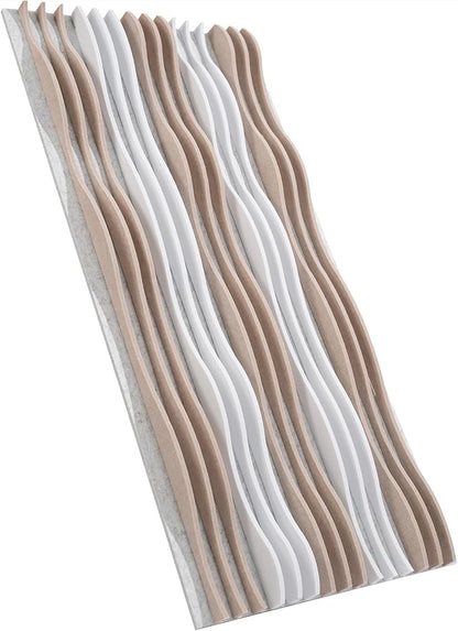 Large Acoustic Wall Panels 47.2"x23.6"x1.57"4-Pack,3D DIY Wave Sound Proof Panels for Walls, Peel and Stick Wall Panels for Room Decor, Recording Studio & Bedroom