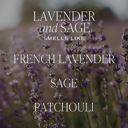 Sweet Water Decor Lavender and Sage Reed Diffuser - Spring Lavender Reed Diffuser for Home and Office with Long Lasting Fragrance - Made in The USA