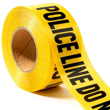 Police Line Do Not Cross Tape 3 inch X 1000 feet • Bright Yellow with a Bold Black Print • 3 in. Wide for Maximum Readability • Tear Resistant