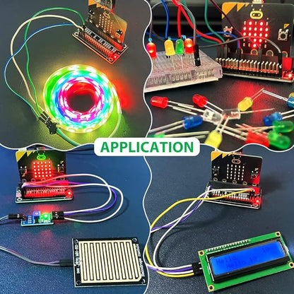 GeeekPi Basic Starter Kit for BBC Micro:bit (V2 Included), Blocks and Python Code, Multiple Sensors Project Examples, Detailed Tutorial Included