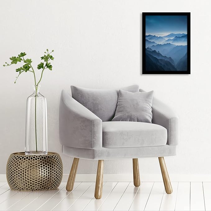 Americanflat 12x16 Picture Frame with Shatter-Resistant Glass - Signature Collection - Gallery-Style Frames Made of Engineered Wood - Photo Frame for Wall Display - Black