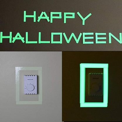 Glow in The Dark Tape - 65 FT X 0.5 Inch Luminous Photoluminescent/Luminescent Emergency Roll Safety Egress Markers Stairs, Walls, Steps, Exit Sign. Glowing Pro Theatre Stage Floor (65 ft X 0.5 inch)