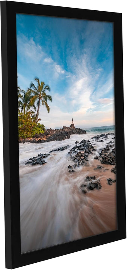 Americanflat 11x17.5 Picture Frame with Shatter-Resistant Glass - Signature Collection - Gallery-Style Frames Made of Engineered Wood - Photo Frame for Wall Display - Black