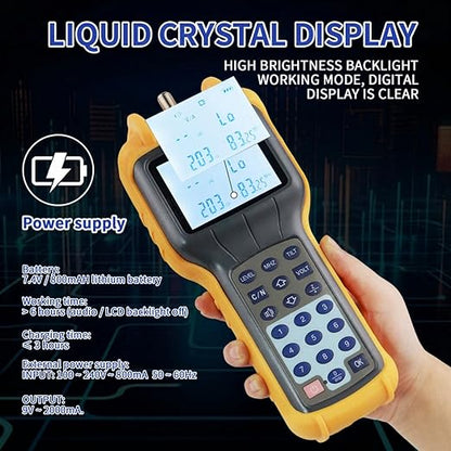 RY S110 Pro CATV Cable Tester - 47-870 MHz Coax Cable Tester Tracer Coaxial Wire Continuity Checker, TV Handle Signal Level Meter DB Tester Meter