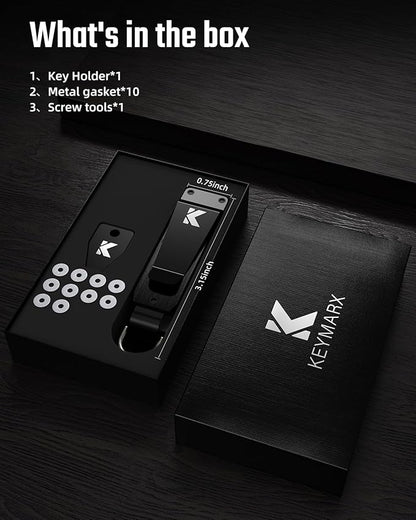 Key Organizer for Men Compact Key Holder Minimalist Key Case Metal Key Chain Key Holder for Keychain Secures 2-5 Keys