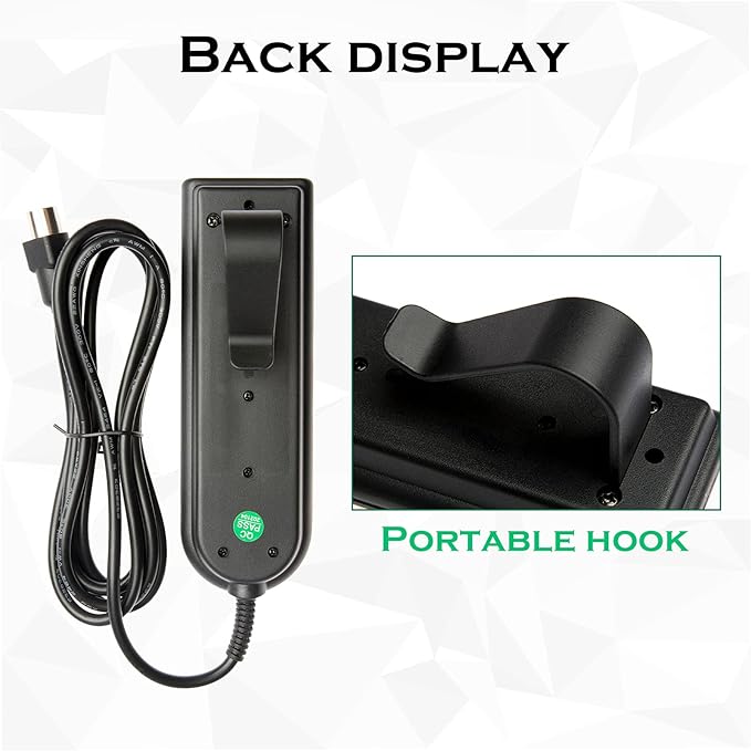 ICYANG Lift Chair Remote Replacement 5 Pin Power Lift Chair Recliner Hand Control, Catnapper Recliner Parts UP/Down 4 Button Roll line 180 Degree Electric Sofa Remote for Okin Power Recliners