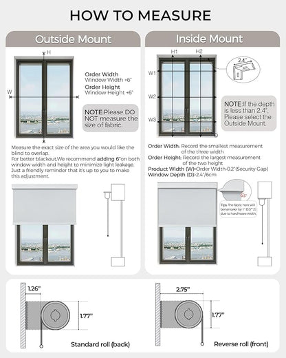 Motorized Roller Shade with Remote Control, 100% Blackout Electric Blinds for Windows with Alexa Google Home via Hub, Rechargeable Smart Automatic Customized Size（Texture-Coffee）