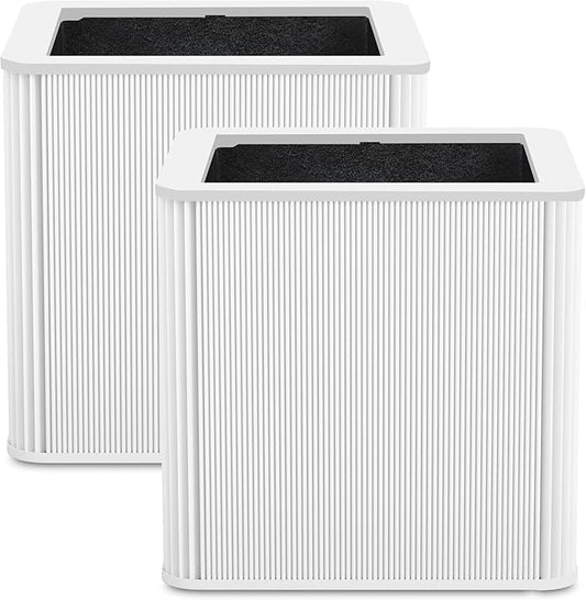 2 Pack 211+ Replacement Filter Compatible with Blue Pure 211+ and 211+ Auto Air Purifier, 2-Stage Filtration System of H13 True Filter & Activated Carbon Filter