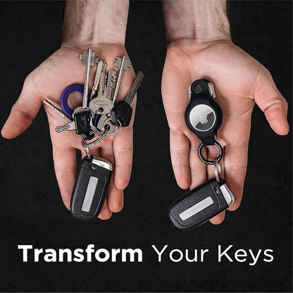 KeySmart AirTag Keychain Key Holder, Compatible with Apple AirTag Holder, Key Organizer Keychains