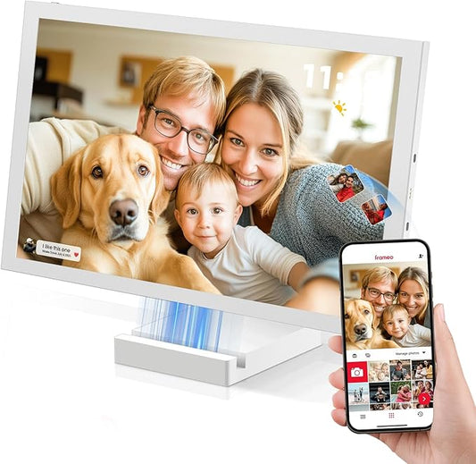 NGTeco WiFi Digital Picture Frame with 64GB Storage, 10.1" HD Touch Screen Digital Photo Frame, 5000mAh Battery, Share Photos/Videos Instantly via Frameo App