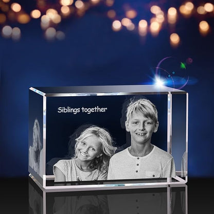 3D Crystal Photo, Christmas Personalized Gift,Customized Gifts for Wife, Women, Him, Her, Dad and Mom. Custom Picture Gifts for Christmas, Father's Day, Birthday, Wedding, Anniversary, Memorial, Picture Gift for Pet Lovers.
