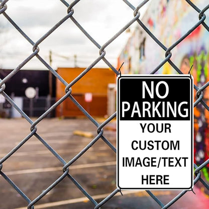 No Parking Signs Custom Parking Sign for Parking Lots Business and Schools Outdoor Use Aluminum Metal Decor 12x17 Inches
