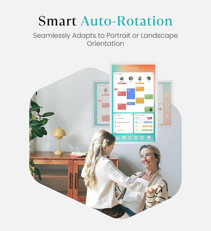 Cozyla Mate Digital Calendar+ 2: 24 Inch Wall Touch Screen Chore Chart Customizable Dashboard Smart Electronic Calendar for Family Schedules Meal Planner Supports All Google Play Apps Wall Mount White