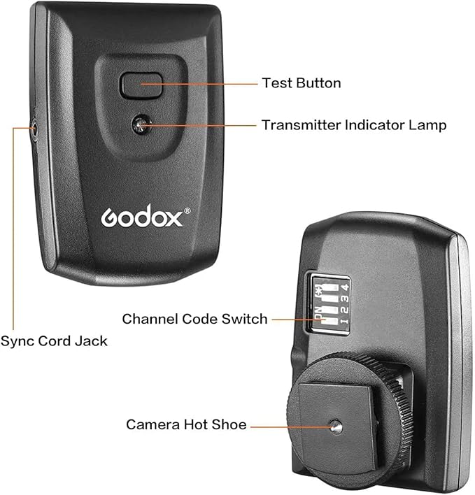 Godox CT-16 Wireless Radio Flash Trigger Receiver Kit, 16 Channel 433MHz Wireless Flash Trigger Kit (1x Transmitter+3X Receiver), Compatible for Canon Nikon Pentax DSLR Camera