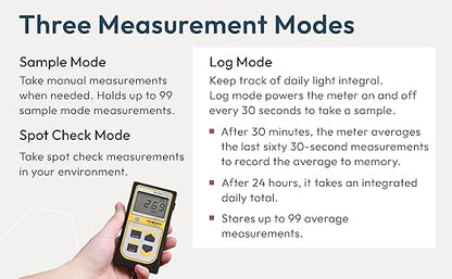Apogee Instruments MQ-500 Full-Spectrum Quantum PAR Meter & AM-330 Wand Bundle - Digital PPFD Meter for LED Greenhouse Grow Lights, Sunlight, & Plant Monitoring