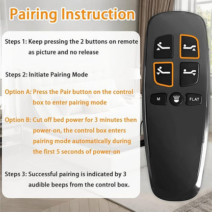 Adjustable Bed Remote for Richmat HJH13D Adjustable Bed Replacement Parts