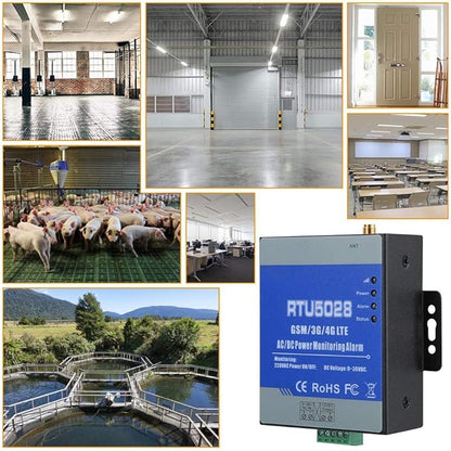 RTU5028 GSM Power Voltage Status Monitoring Alarm, Connection Remote Controling, Power Failure/Recover Alert 100-240V(US)