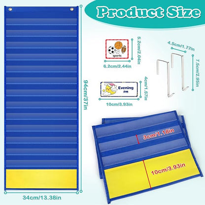 Torlam Visual Schedule for Kid Chore Chart Pocket Charts, Toddler Morning Bedtime Routine Chart Responsibility Daily Schedule Board, Autism Learning Materials PECS ASD ADHD Tools for Home, 105 Cards