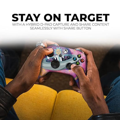 DreamController Schwifty Rickky & Mortty Custom X-box Controller Wireless compatible with X-box One/Series X/S Proudly Customized in USA with Permanent HYDRO-DIP Printing (NOT JUST A SKIN)