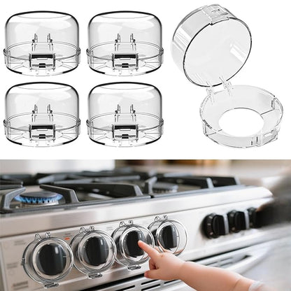 Child Safety Stove Knob Covers Fits knobs Under 1.56 inches in Diameter and 2.1 inches in Height Waterproof, Oil-Resistant, and Heat-Resistant (5-Pack)