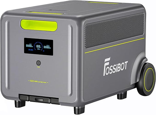 FOSSiBOT 5222Wh Extra Battery for F7200, Lifepo4 Battery Expandable to 15666Wh for Home Backup Use, Emergency, Camping, RV