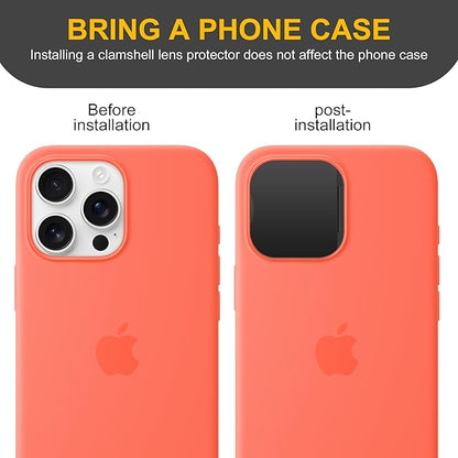 3 Pack Privacy Cover Compatible for iPhone 16 Pro/iPhone 16 Pro Max with 2 Front Camera Privacy Cover, Anti-Spy Camera Cover, Easy-Adhesive Design, Safeguard on iPhone 16 Pro/16 Pro Max. Black