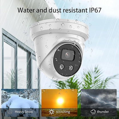 DS-2CD2386G2-I 4K 8MP AcuSense PoE Turret IP Camera, DarkFighter, IP67 Water and Dust Resistant, H.265+, 2.8mm Lens, Oringinal International Version