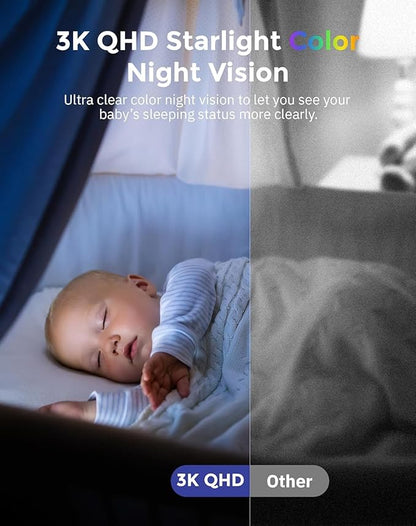 Indoor 3K Security Camera,5G and 2.4G WiFi/Dog/Baby Camera with Phone app,Human Pet Motion AI,Night Vision, 2-Way Audio,SD/Cloud Storage,Compatible with Alexa&Google Home