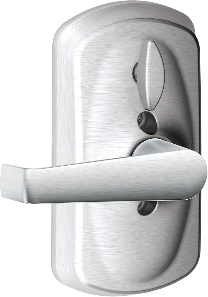 SCHLAGE Brushed Chrome FE595CS V PLY 626 ELA Plymouth Light Commercial Electronic Keypad Lock with Elan Lever(Satin Chrome) (Pack of 2)