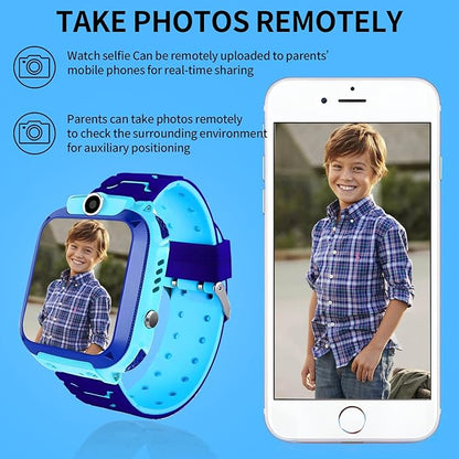 2G Kids Smart Watch, SOS Emergency Call, Video Calling, Waterproof Activity Tracker for 3-12 Years Girls/Boys - Birthday Gift Idea