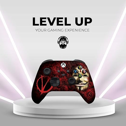 DreamController V For Venddeta Custom X-box Controller Wireless compatible with X-box One/Series X/S Proudly Customized in USA with Permanent HYDRO-DIP Printing(NOT JUST A SKIN) (MODDED)