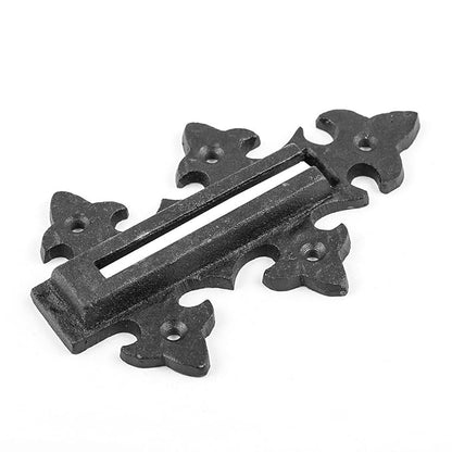 Renovators Supply Manufacturing Door Chain Lock 5 in Black Wrought Iron Chain Door Latch with Mounting Hardware