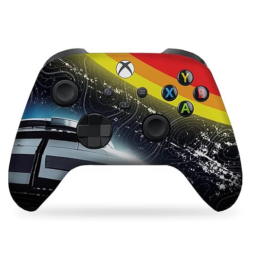 DreamController Cosmic Voyagger Custom X-box Controller Wireless compatible with X-box One/Series X/S Proudly Customized in USA I Permanent HYDRODIP Print(NOT JUST A SKIN)(MODDED)