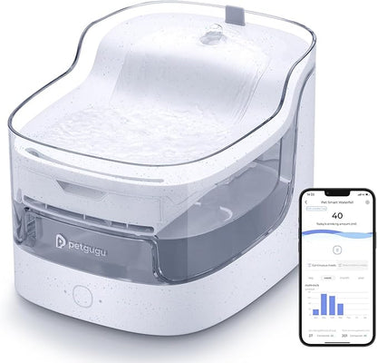 Cat Water Fountain Smart App Control 8 Layers Filtration BPA-Free & Ultra-Quiet Dogs Automatic Water Dispenser Water Fountains for Cats Indoor Wireless Pump Pet Health Manager 2.4G WiFi