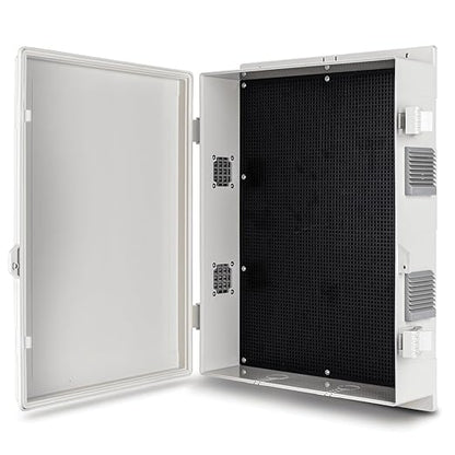 Outdoor Electrical Junction Box, ABS Water Resistant Enclosure with Internal Mounting Panel & Hinged Cover (18.1" H* 12.6" L* 4.3" W)
