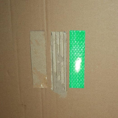 Non Fading Green Reflective Stickers 1 inch X 4 inch, Outdoor Waterproof High Visibility Warning Safety Adhesive Reflector Tape (100 Pcs)