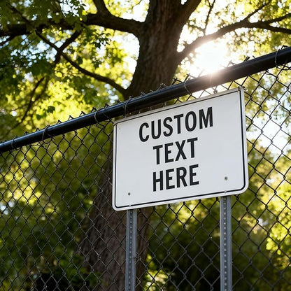 Custom Metal Signs for Business Outdoor, 30x24 Inches Reflective Option, Single/Double-Sided, Personalized Aluminum Signs, Rust-Free