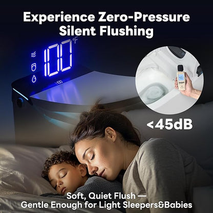 CANEST Smart Toilet with Bidet Built in, Bidet Toilet with Tank, Foam Dispenser, 1000g MaP Flushing, Full-Area Seat Sensor, Ultra-Micro Bubble Wash, Auto Temperature Control, Foot Sensor(FC-002PRO)
