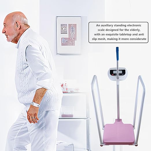 Assist The Elderly in Measuring Weight gain While Standing, with an Electronic Scale with armrests, Suitable for use in clinics, Hospitals, Schools, Nursing Homes (Tender Sprout Green)