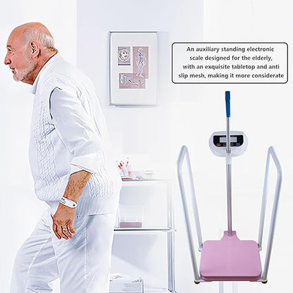 Assist The Elderly in Measuring Weight gain While Standing, with an Electronic Scale with armrests, Suitable for use in clinics, Hospitals, Schools, Nursing Homes (Tender Sprout Green)