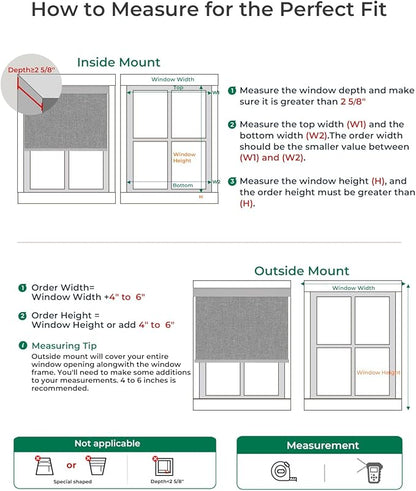 Allesin Motorized Roller Blinds – Rechargeable Smart Shades with Remote & Quiet Motor, Top/Bottom Aluminum Rails, Alexa-Compatible for Window (Custom Size, 100% Blackout Stone-Weave)