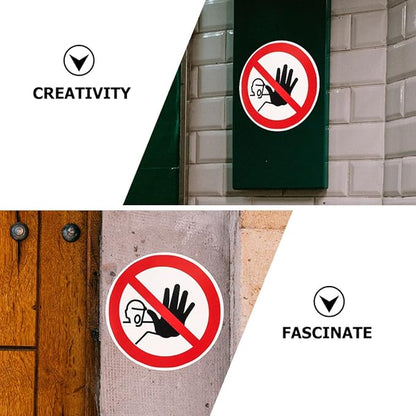 5pcs No Entrance Warning Label Stickers Safety Caution Decal Warning Sign for Industrial and Construction Use Adhesive for Surfaces