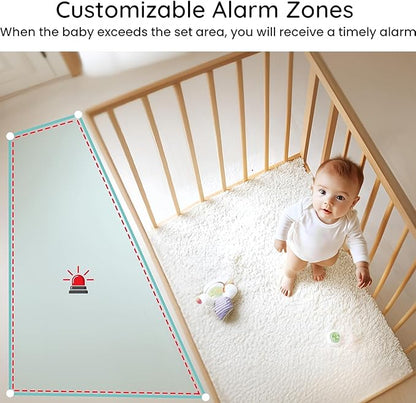 BOIFUN 2K HD Baby Monitor with Smartphone App, Wi-Fi Cameras,5-inch Display, Camera and Audio, Motion Tracking, Encrypted Connection, Night Vision, Long-Range 2-Way Talk, Temp Sensor