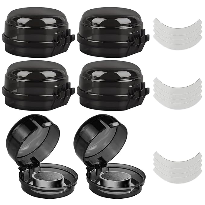 Stove Knob Safety Covers, 6PCS Gas Stove Knob Locks, Heat-Resistant Covers, Easy to Install Oven for Child Safety