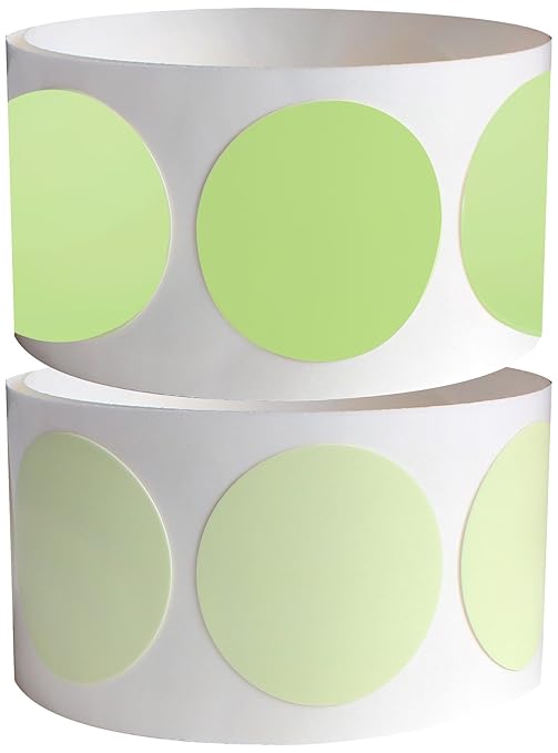 ProTapes Pro Glow Dots Tape, 100" Length x 1" Width, 15 mils Thick, For Marking Glow In The Dark (Pack of 12)