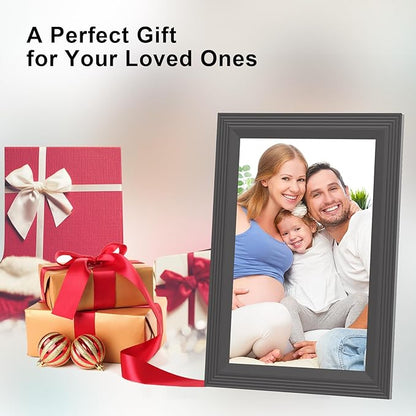 Digital Picture Frame 10.1 Inch WiFi Photo Frame Electronic, IPS Touch Screen, 16GB Storage, Auto-Rotate,Easy Setup and Share Photos and Videos via App from Anywhere