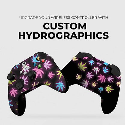 DreamController Neon Weed Custom X-box Controller Wireless compatible with X-box One/Series X/S Proudly Customized in USA with Permanent HYDRO-DIP Printing(NOT JUST A SKIN) (MODDED)